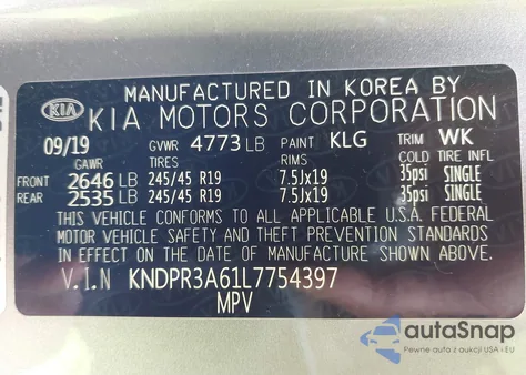 2020 Kia Sportage Sx Turbo from USA, damaged, VIN KNDPR3A61L7754397